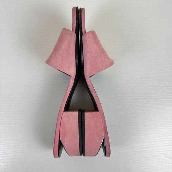 Alexander Wang Pink Suede Block Heel Slides - Picture 5 of 11